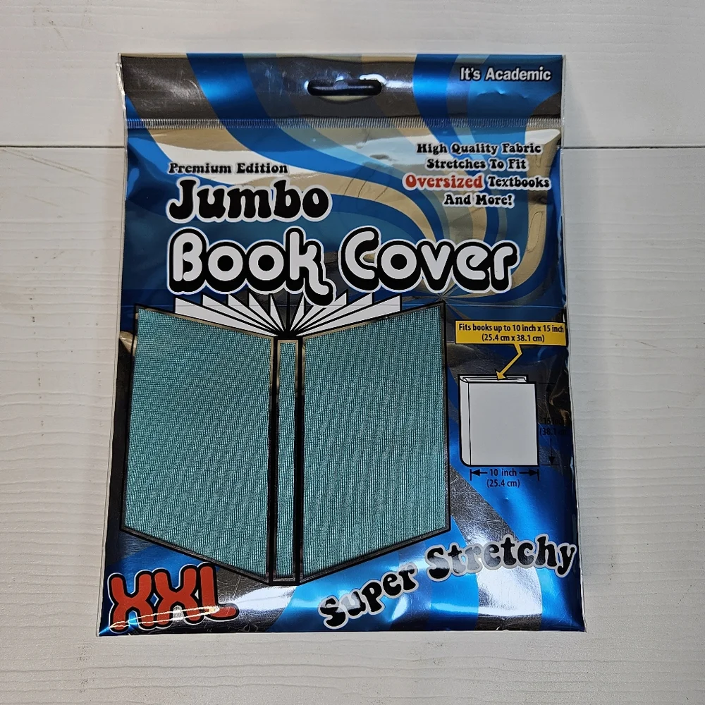 Premium Edition Jumbo Book Cover  XXL Super Stretchy Silver Lot Of 3